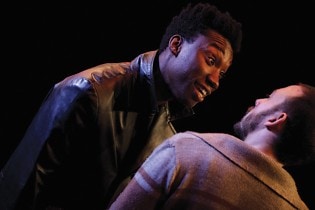 Nathan Stewart-Jarrett (Cosmo Disney) and Chris New (Presley Stray) in The Pitchfork Disney. Credit - Scott Rylander-28