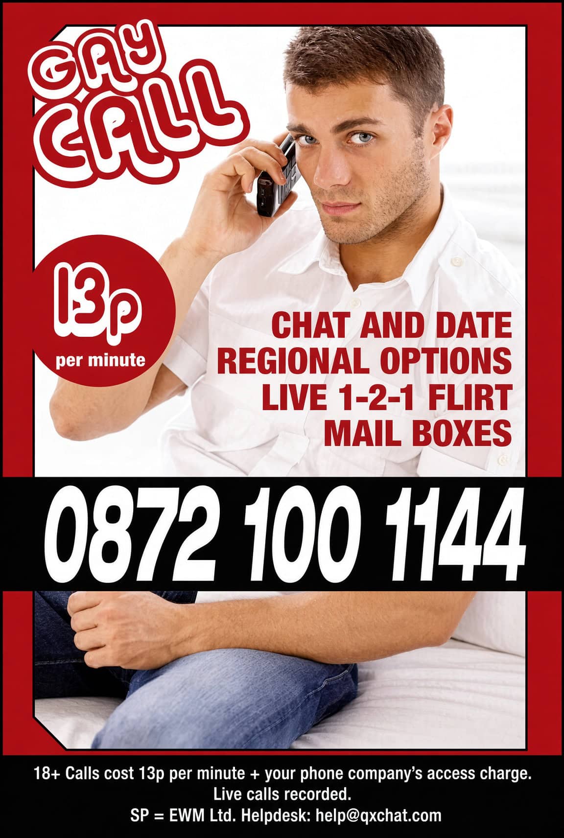 Gay Call Telephone Chat and Date