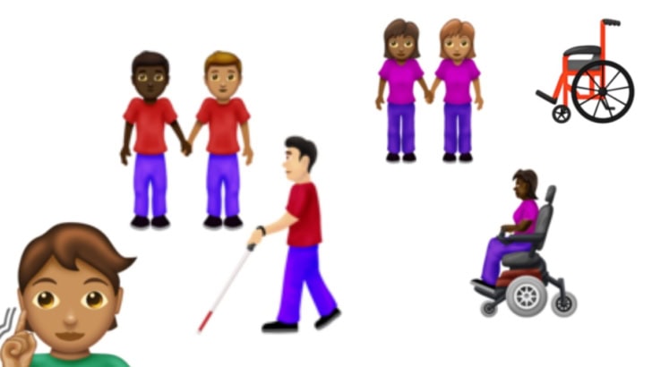 FINALLY, emojis are becoming inclusive of queer people of colour and people living with disabilities
