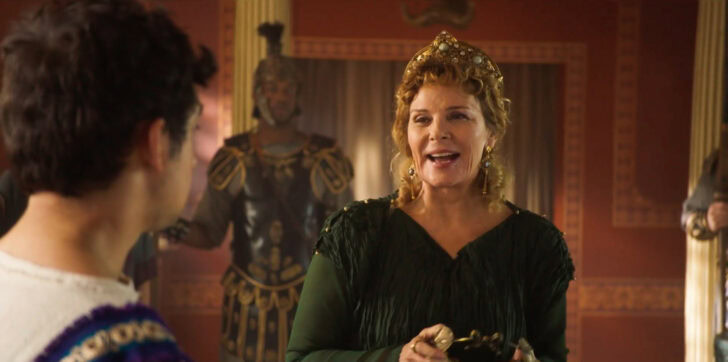 Kim Cattrall in Horrible Histories movie, we have questions