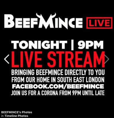 Beef Mince Live 28th March at the RVT