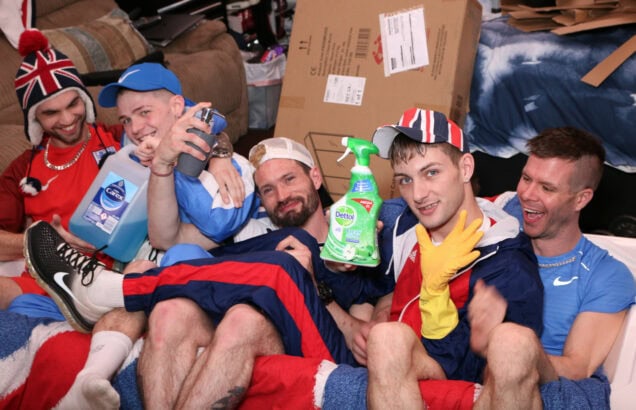 Gay Porn Stars lead London Neighbourhood in song to show support for NHS