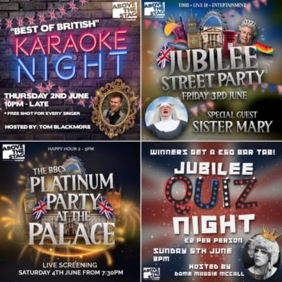 Jubilee Weekend at Above The Stag