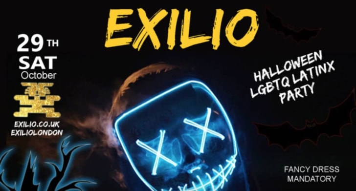 Fabulously frightening at Latinx party night Exilio, 29 October.