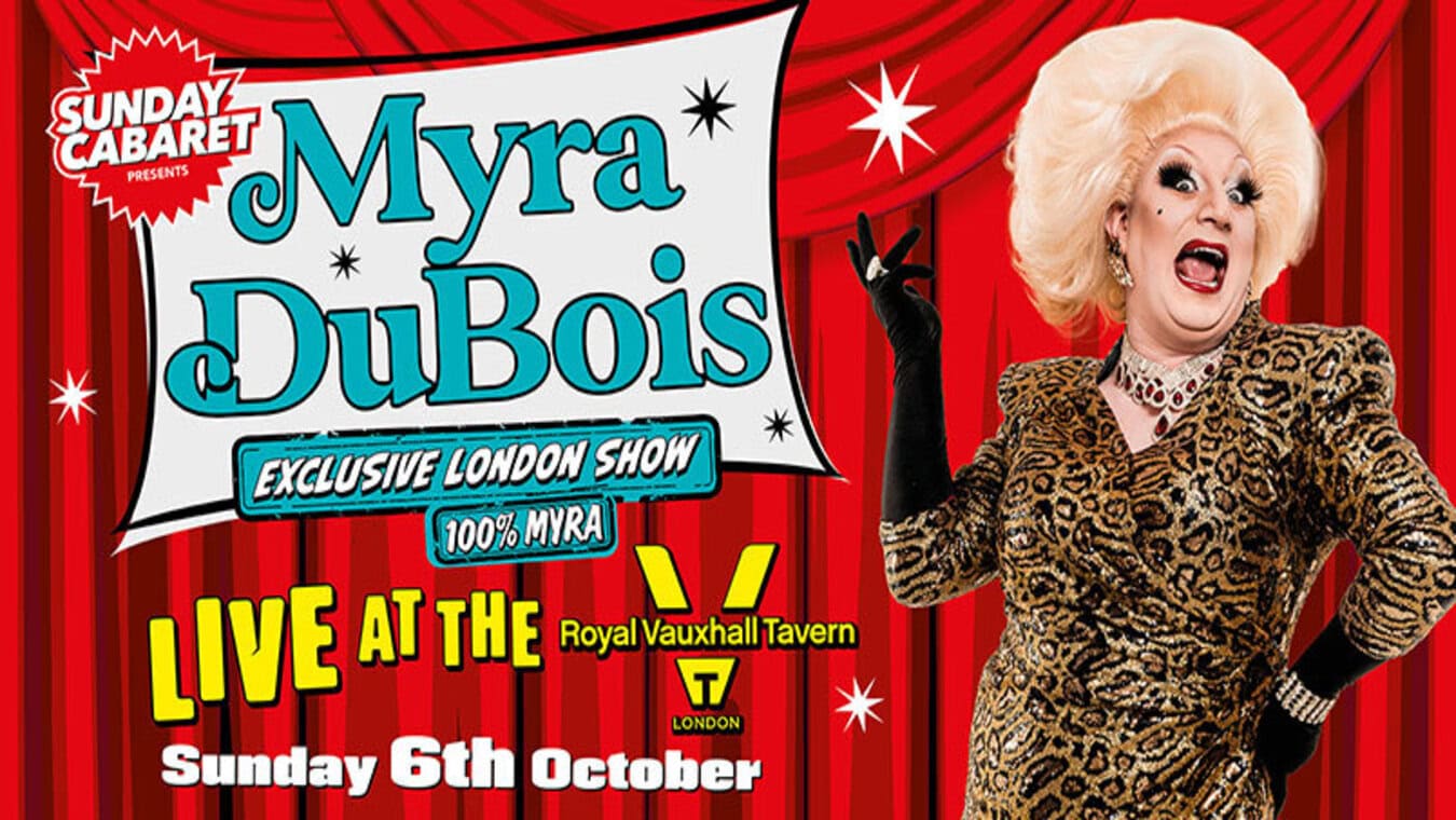 Myra Dubois cabaret event at LGBTQ bar the Royal Vauxhall Tavern in South London.