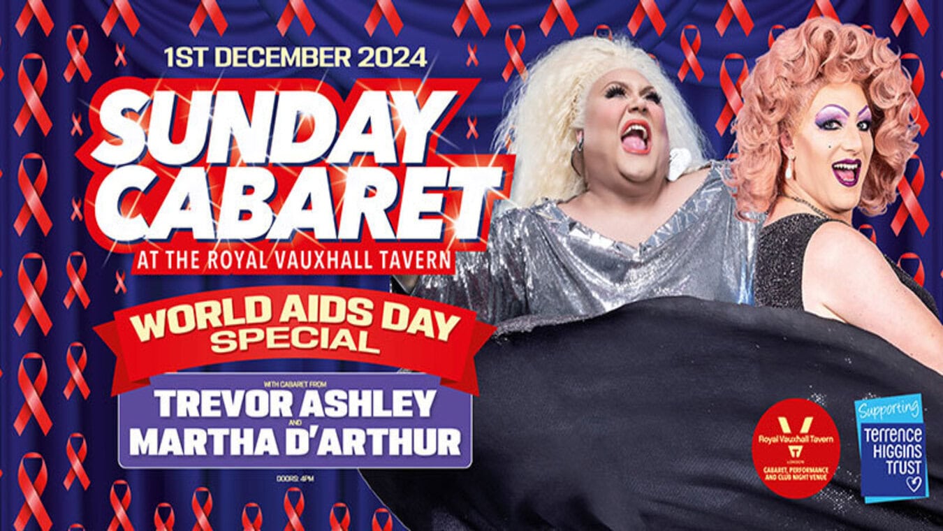 World AIDS Day Special Sunday cabaret at gay bar The. Royal Vauxhall Tavern in South London