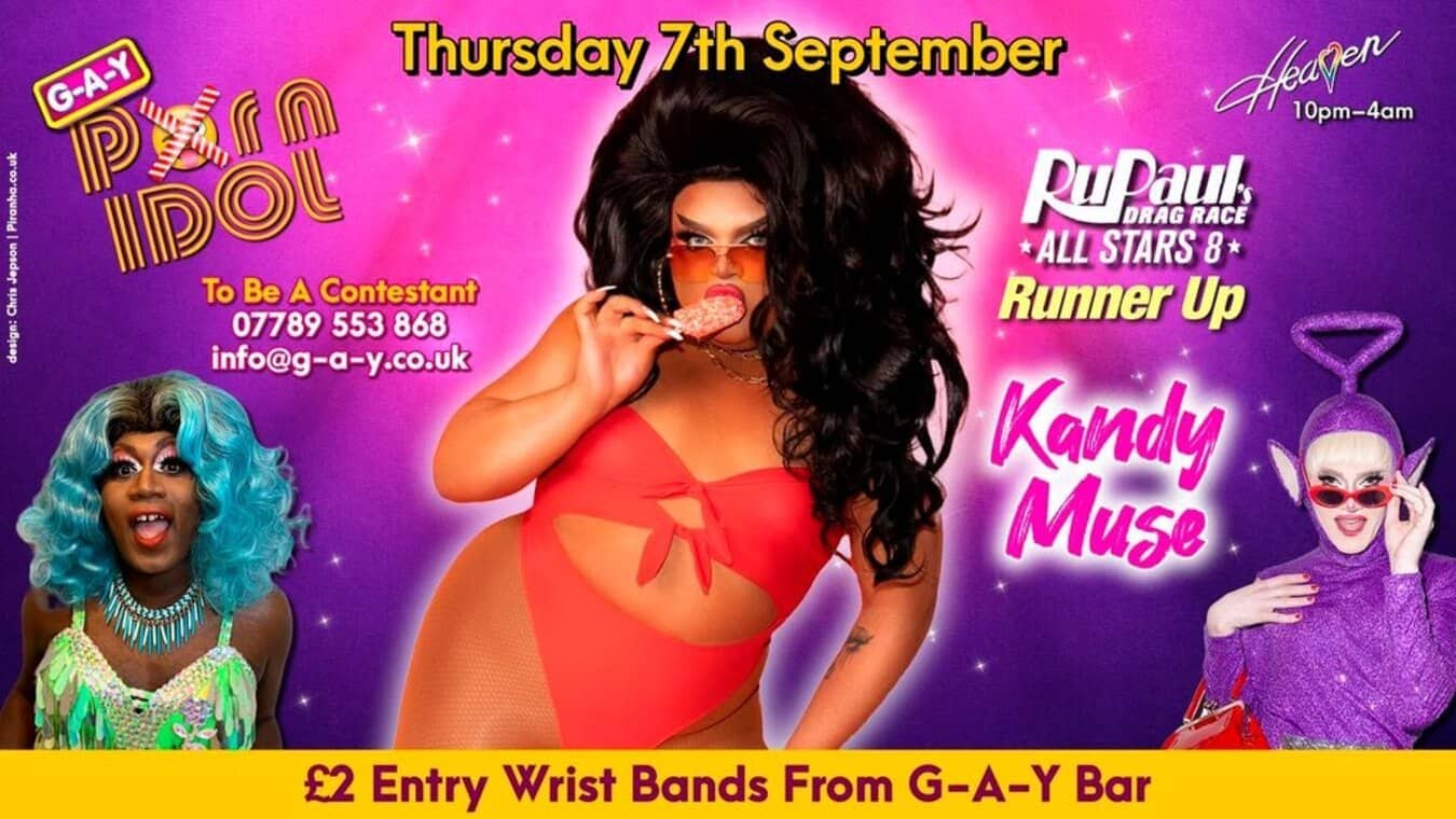 G-A-Y Porn Idol club night at gay club Heaven in London.