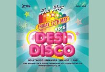Desi Disco at Fire London, Friday 12 May. Desi Disco at club Fire