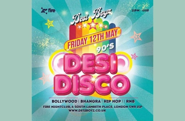 Desi Disco at Fire London, Friday 12 May.