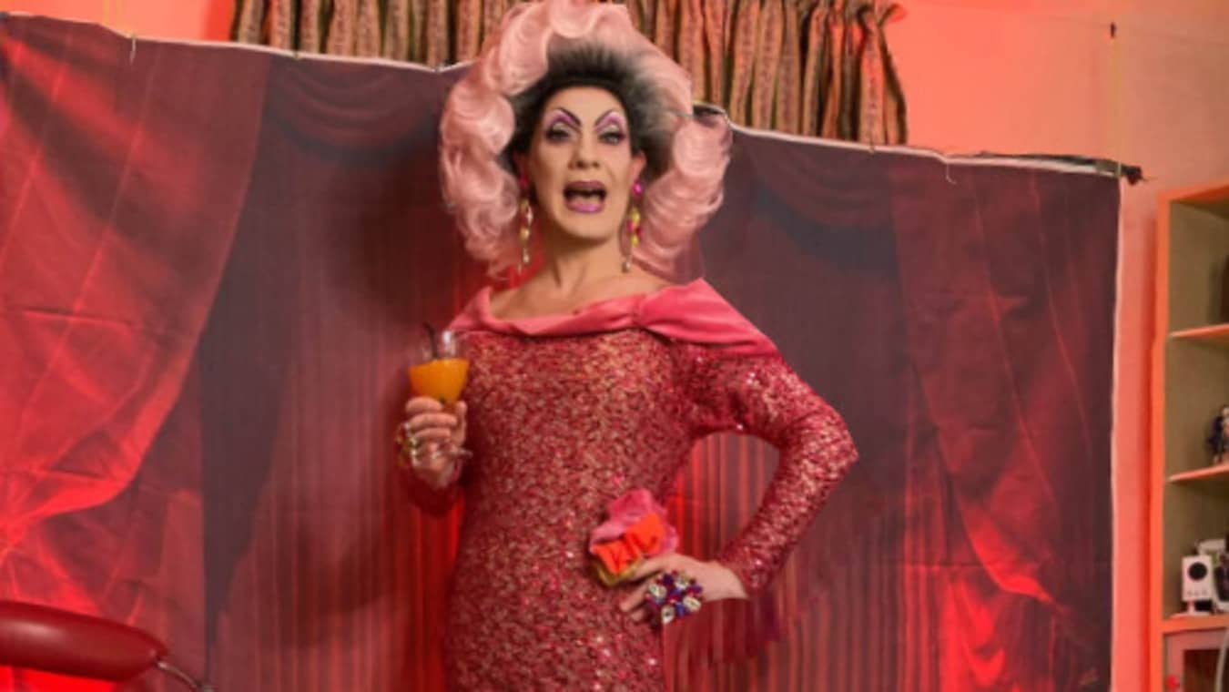 Gay cabaret Miss kitty at gay bar Two Brewers