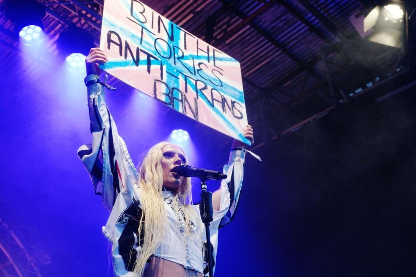 Bimini trans rights protest at Glastonbury