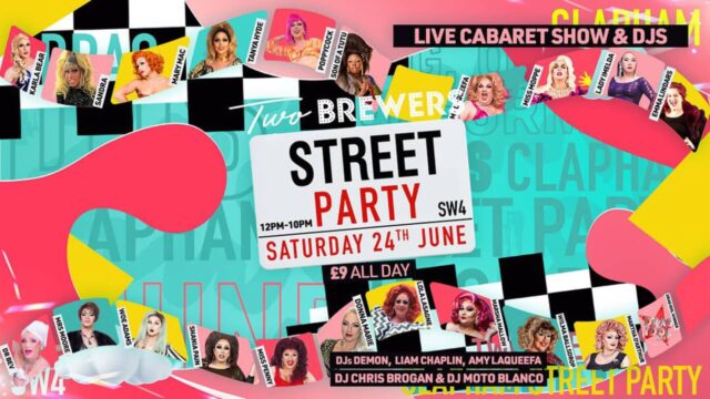 Two Brewers gay Street Party in Clapham on 24 June 2023