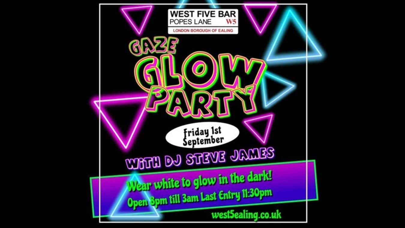 Glow party at West 5 gay club in west London.