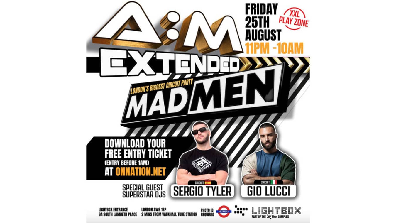 MadMen bank holiday gay party at Fire in Vauxhall.