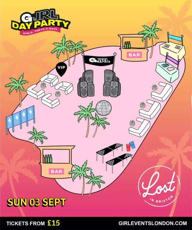 G.IRL Day Party at Lost In Brixton on 3 September 2023