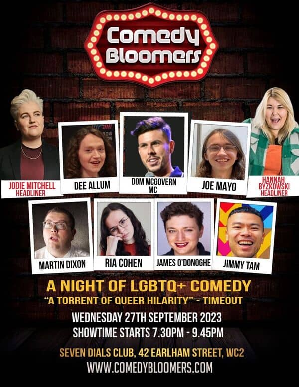 LGBTQ Comedy Bloomers comedy festival