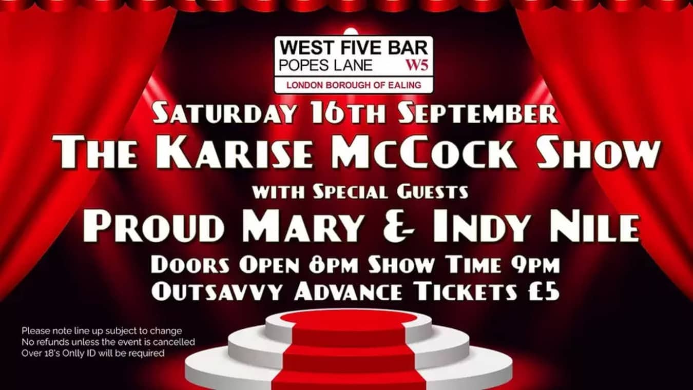 Saturday night cabaret event at West 5 gay bar in London.