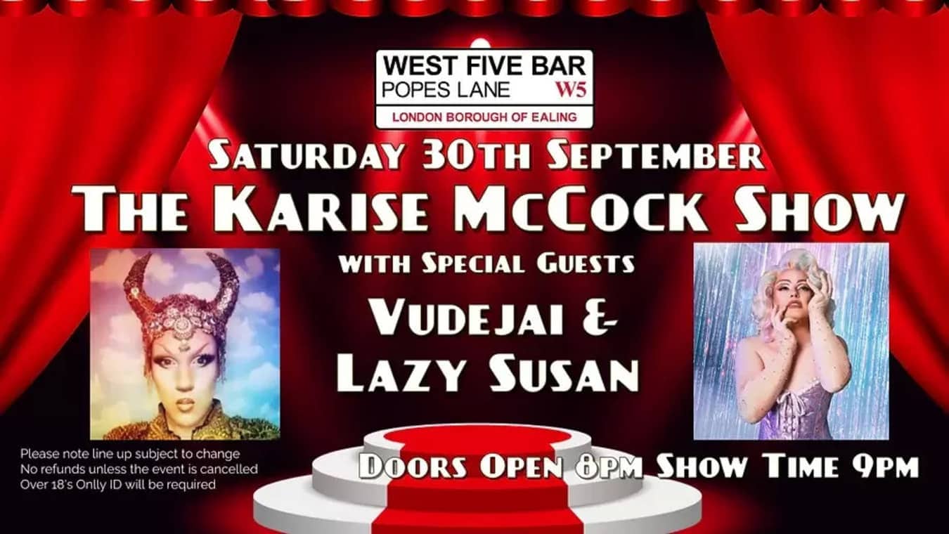Saturday night cabaret at the West 5 gay bar in London.
