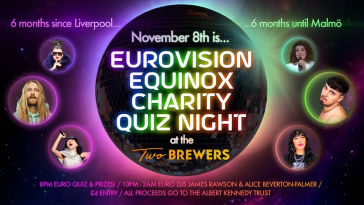 Eurovision Equinox Charity Quiz at The Two Brewers, 8 November.