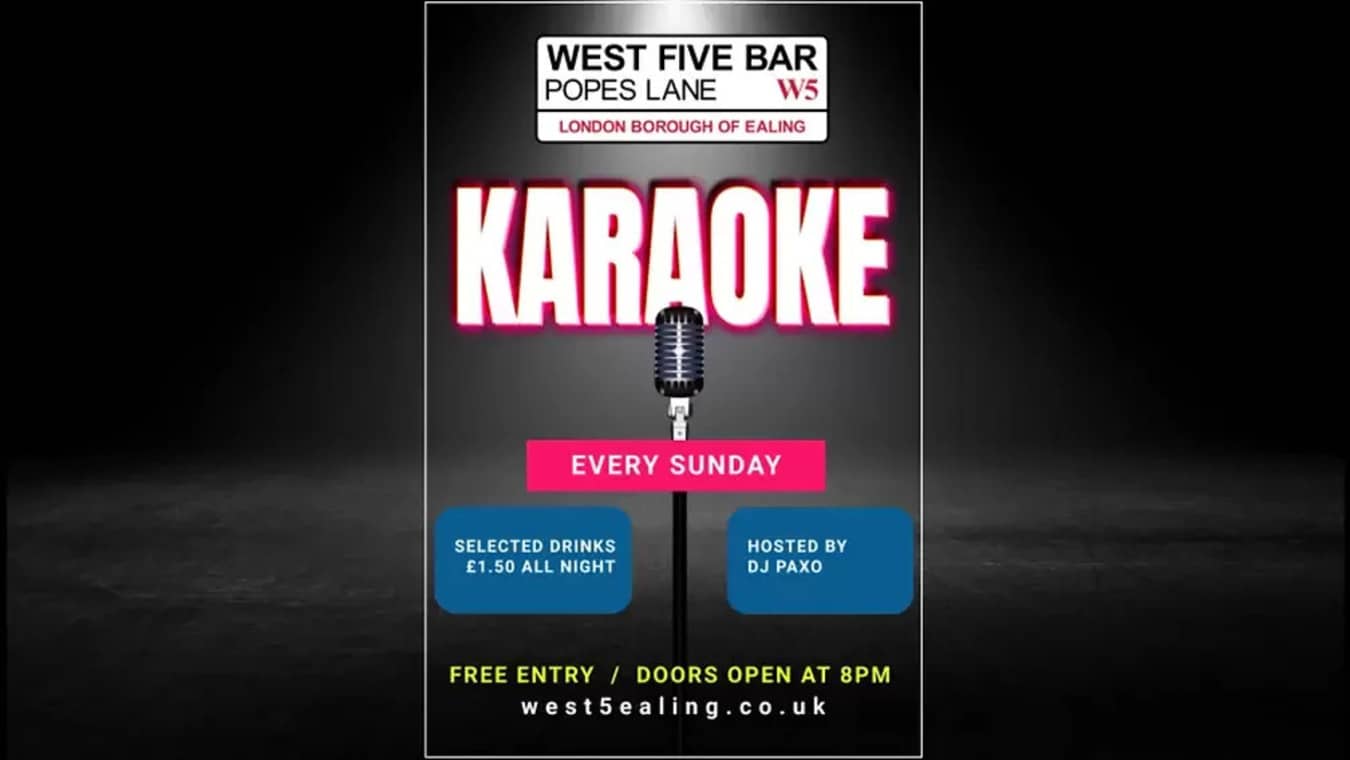 Karaoke night at West 5 gay bar in West London.
