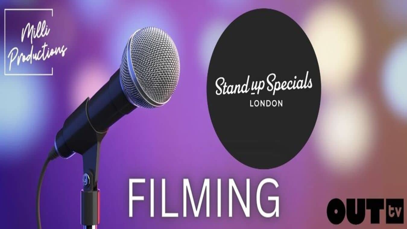 Comedy Specials being filmed at The Queer Comdey Club in London.