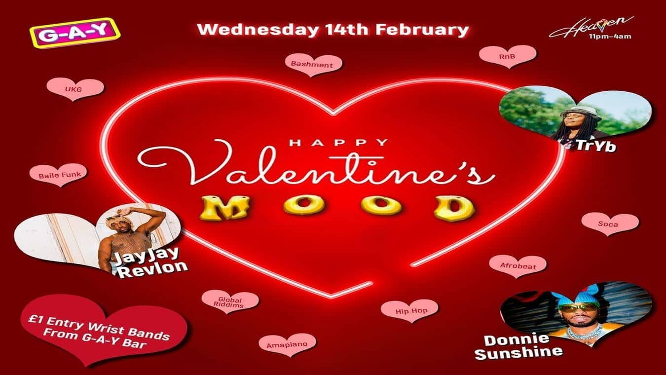 Mood Valentine's party at G-A-Y club in London.