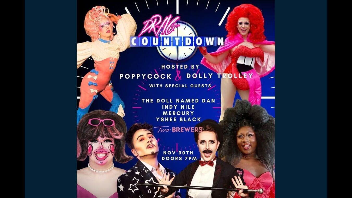 drag countdown is a gay cabaret event at The Two Brewers gay pub in Clapham, London.