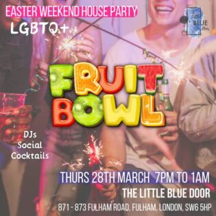 Fruit Bowl queer Easter Event at The Little Blue Door.