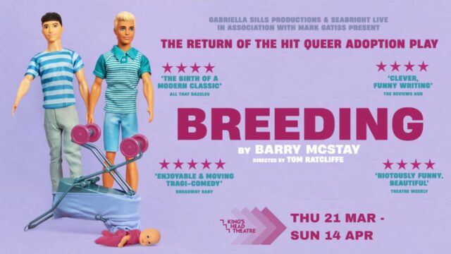 Breeding is the title of a gay play at The Kings Head Theatre in Islington, London.