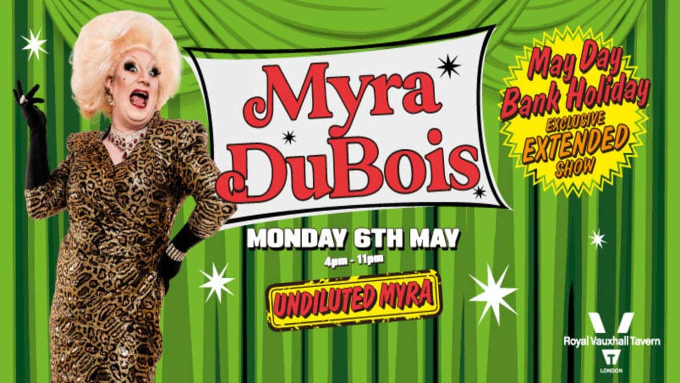 Myra DuBois Bank Holiday cabaret at The RVT