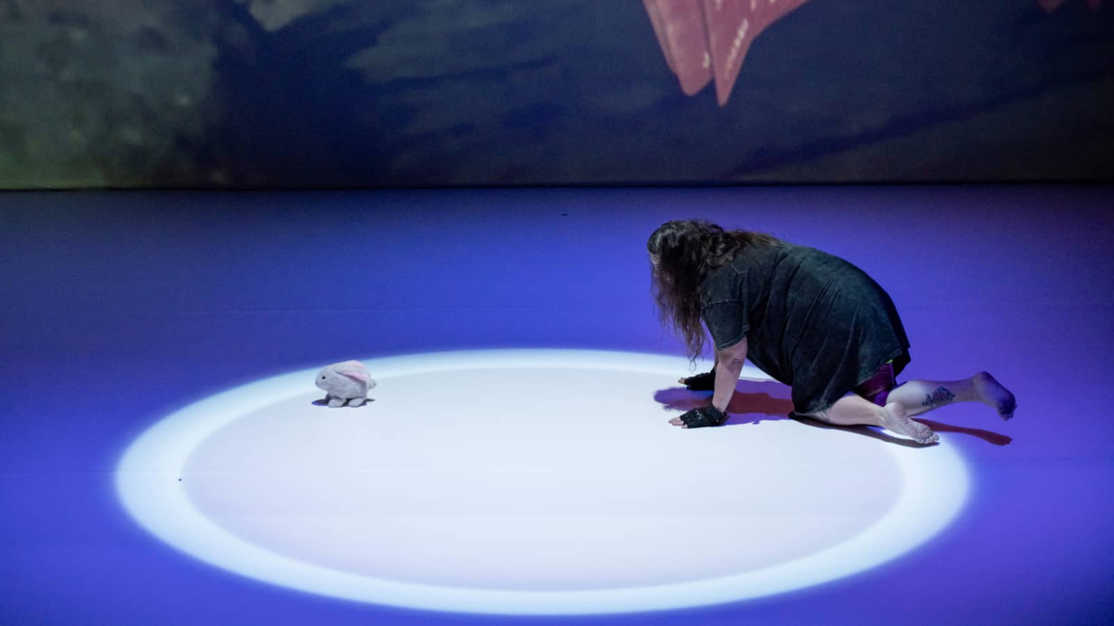 Katy Baird performs feminist queer production of Get Off at Battersea Arts Centre in London.