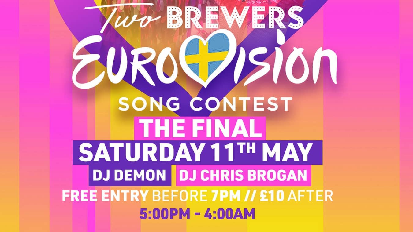 gay Eurovision Final party at LGBTQIA+ bar The Two Brewers