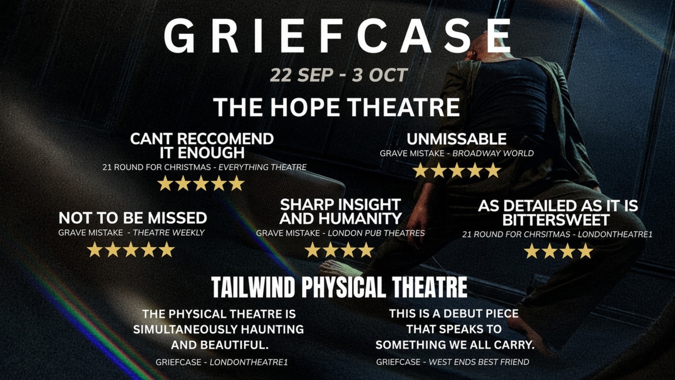Griefcase is a queer play about grief at Hope Theatre, London.