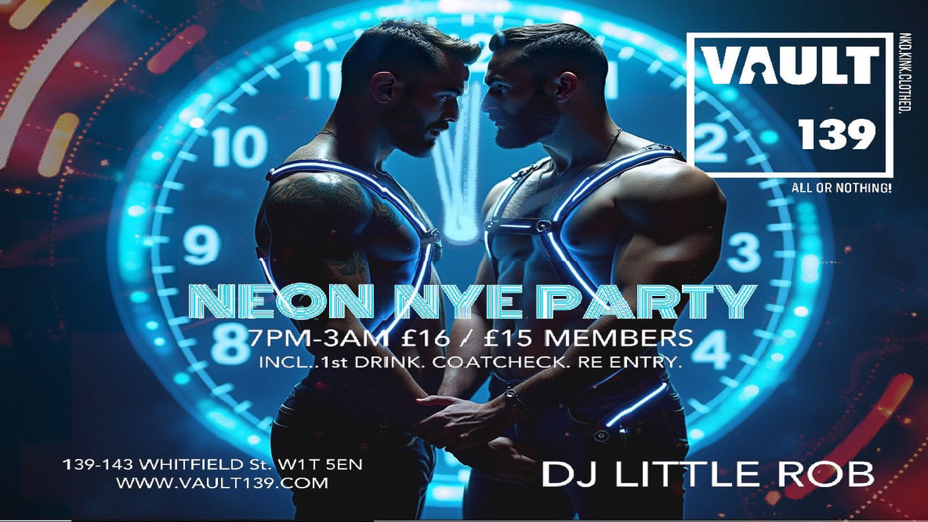 Vault 139 is a gay cruise bar in central London. This features their New Year's Eve party