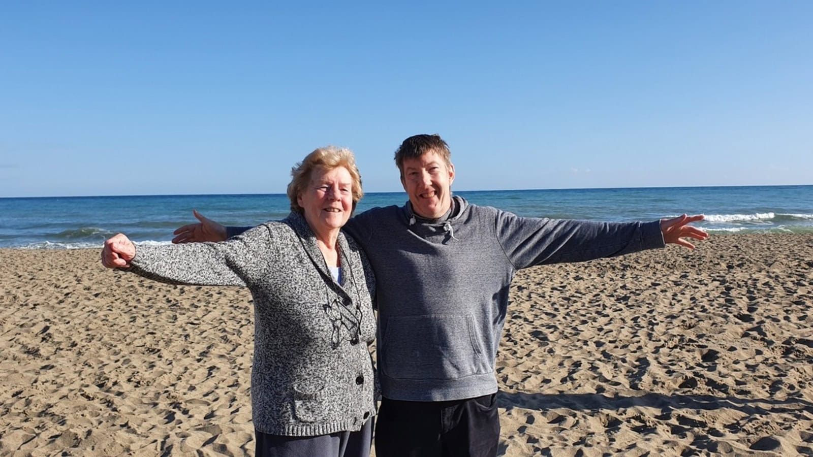 Gary and his mum on holiday 2018