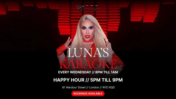 Karaoke event at gay bar The Village in Soho, London.