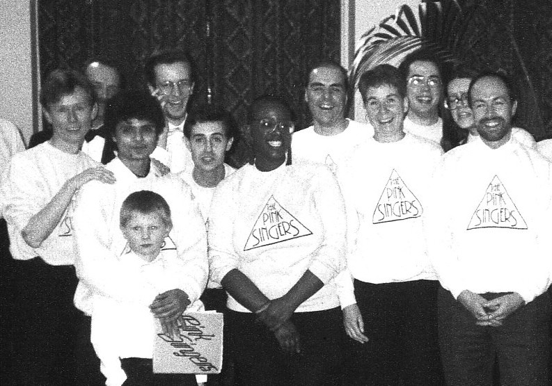 The Pink Singers performing at London Lighthouse, January 1991
