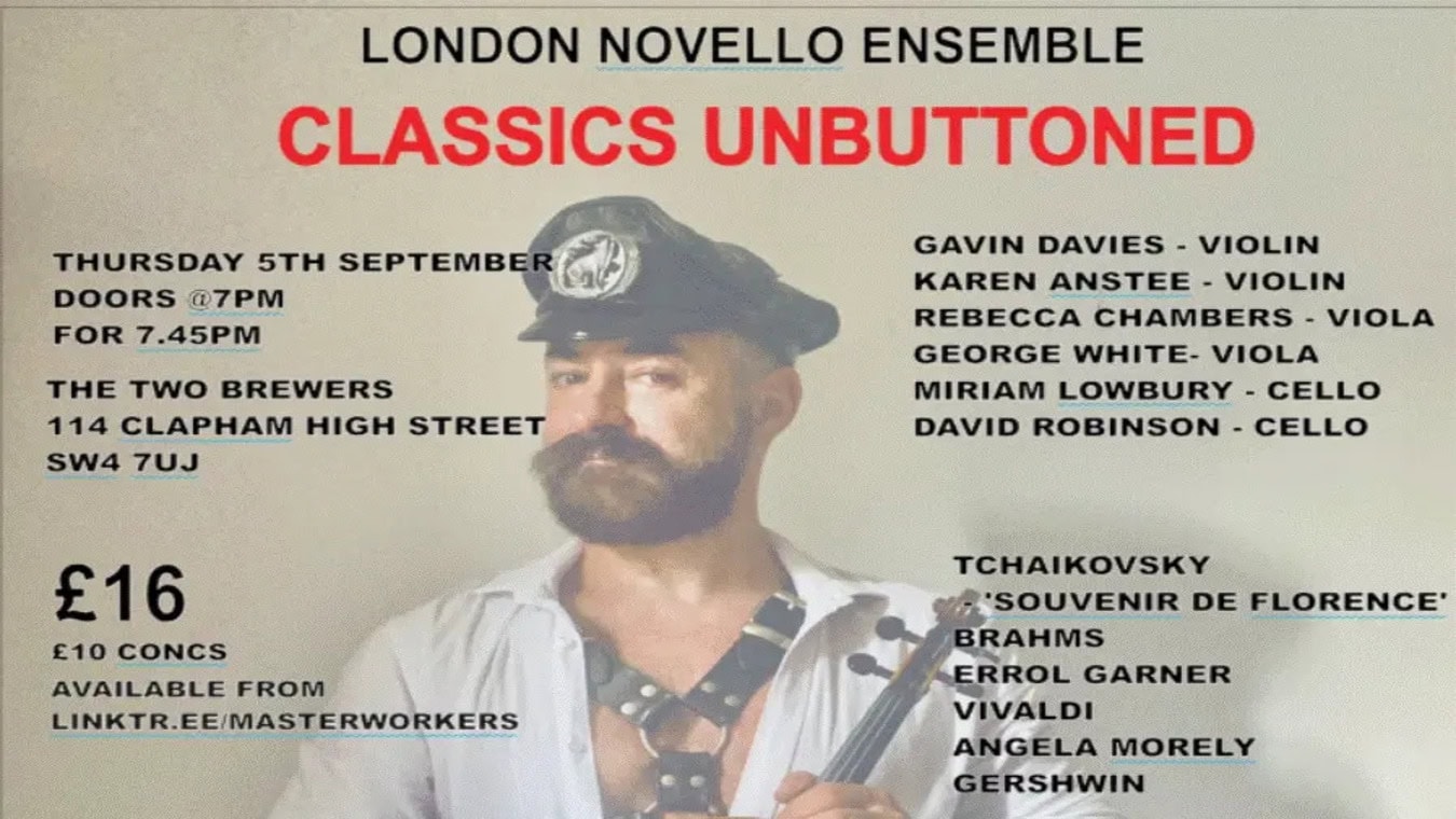 An evening of classical music at The Two Brewers in Clapham, London on Thursday 5th September 2024.