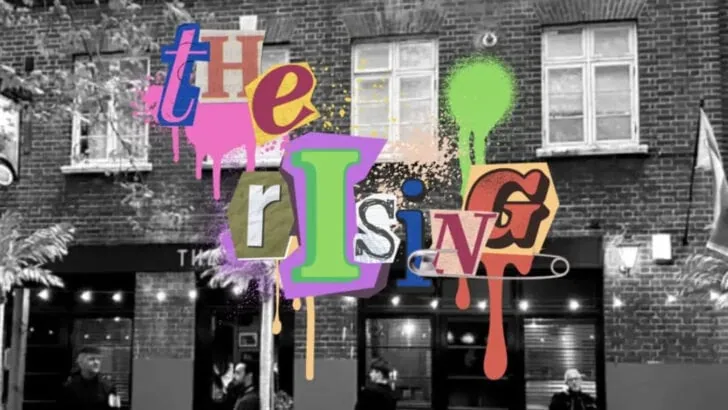 The Rising in London's SE1 is an LGBTQ] bar that has many LGBTQ] social events