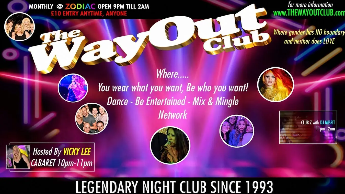 Wayout club is London leading transgender night club at Zodiac bar