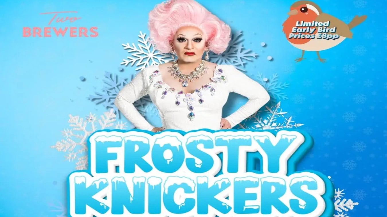 Mary Golds Christmas cabaret show at the two Brewers gay bar in South London.