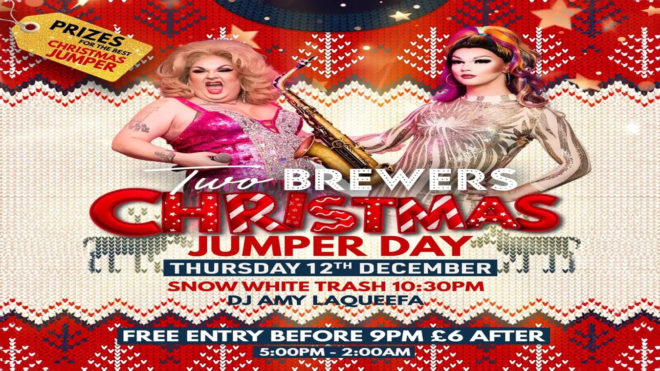 Christmas Jumper party at The Two Brewers which is a gay bar in Clapham, South London.