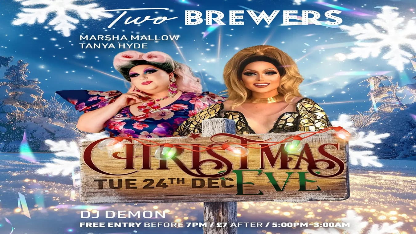 Christmas Eve at the Two Brewers which is a gay bar in South London.