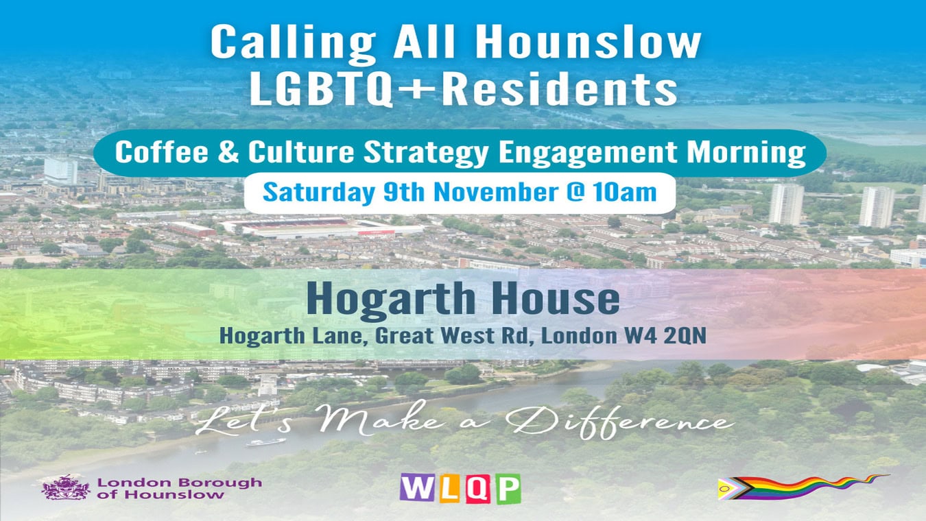 Coffee & queer culture event in Hounslow, London.