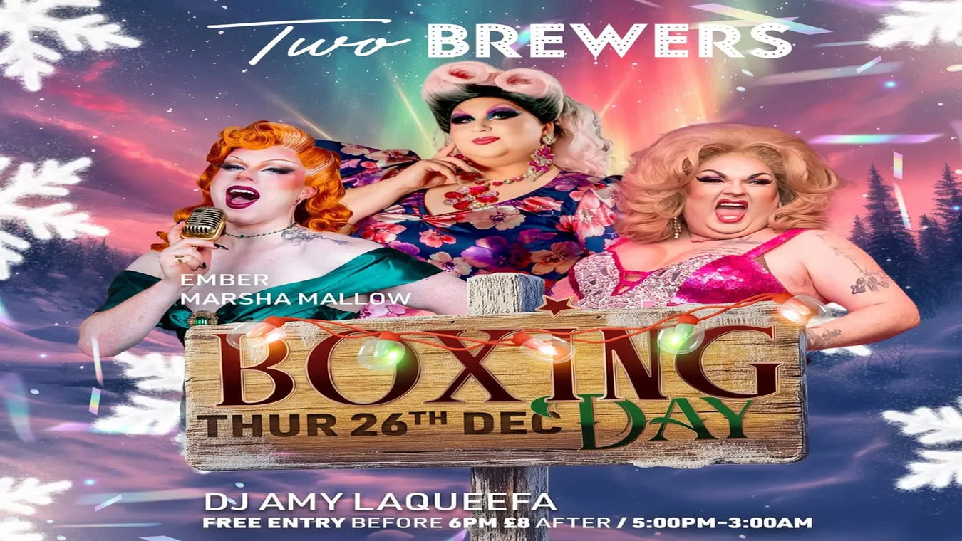 Christmas Boxing Day Party at The Two Brewers which is an LGBTQ bar in south London.