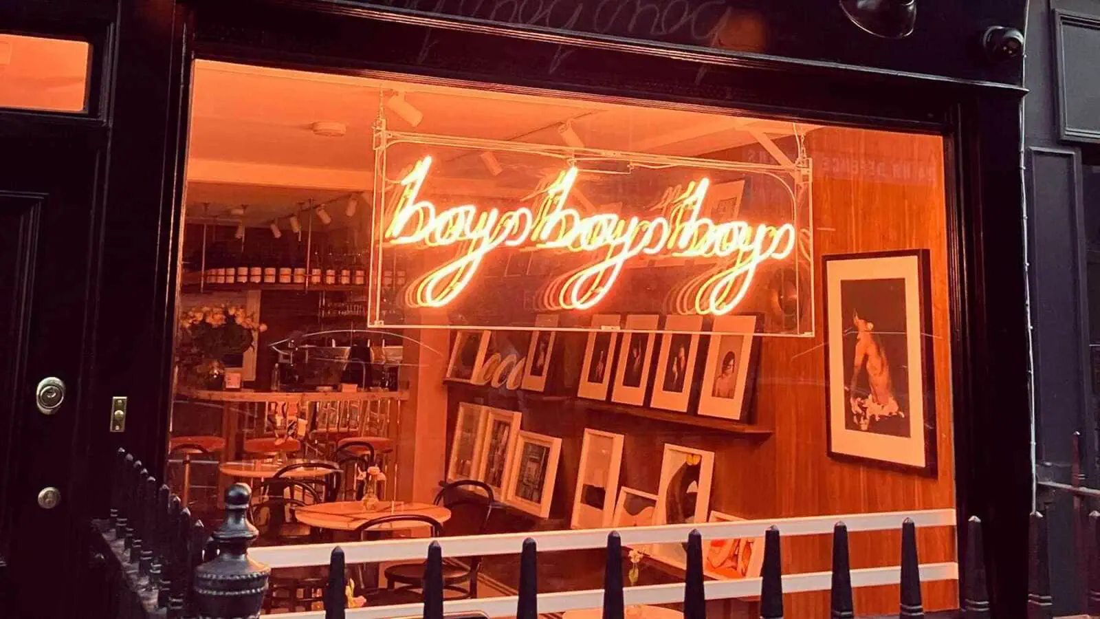 The BOYS! BOYS! BOYS! Gallery Café opens in Fitzrovia, London