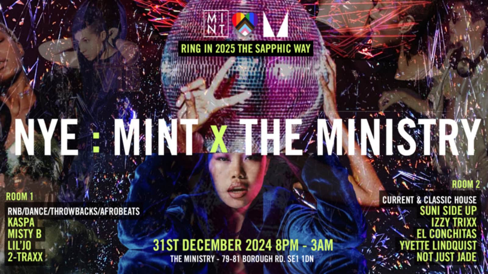 ClubMint x Ministry New Years Eve Lesbian party at Ministry Memeber's Club in London