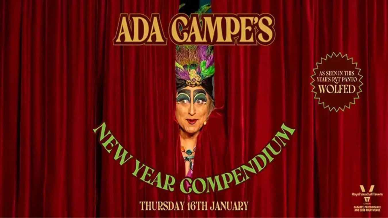 Ade Campe is a cabaret star performing at gay bar The Royal Vauxhall Tavern in London.