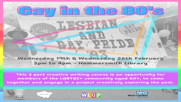 Gay in the 80’s – Two Part Creative Writing Workshop