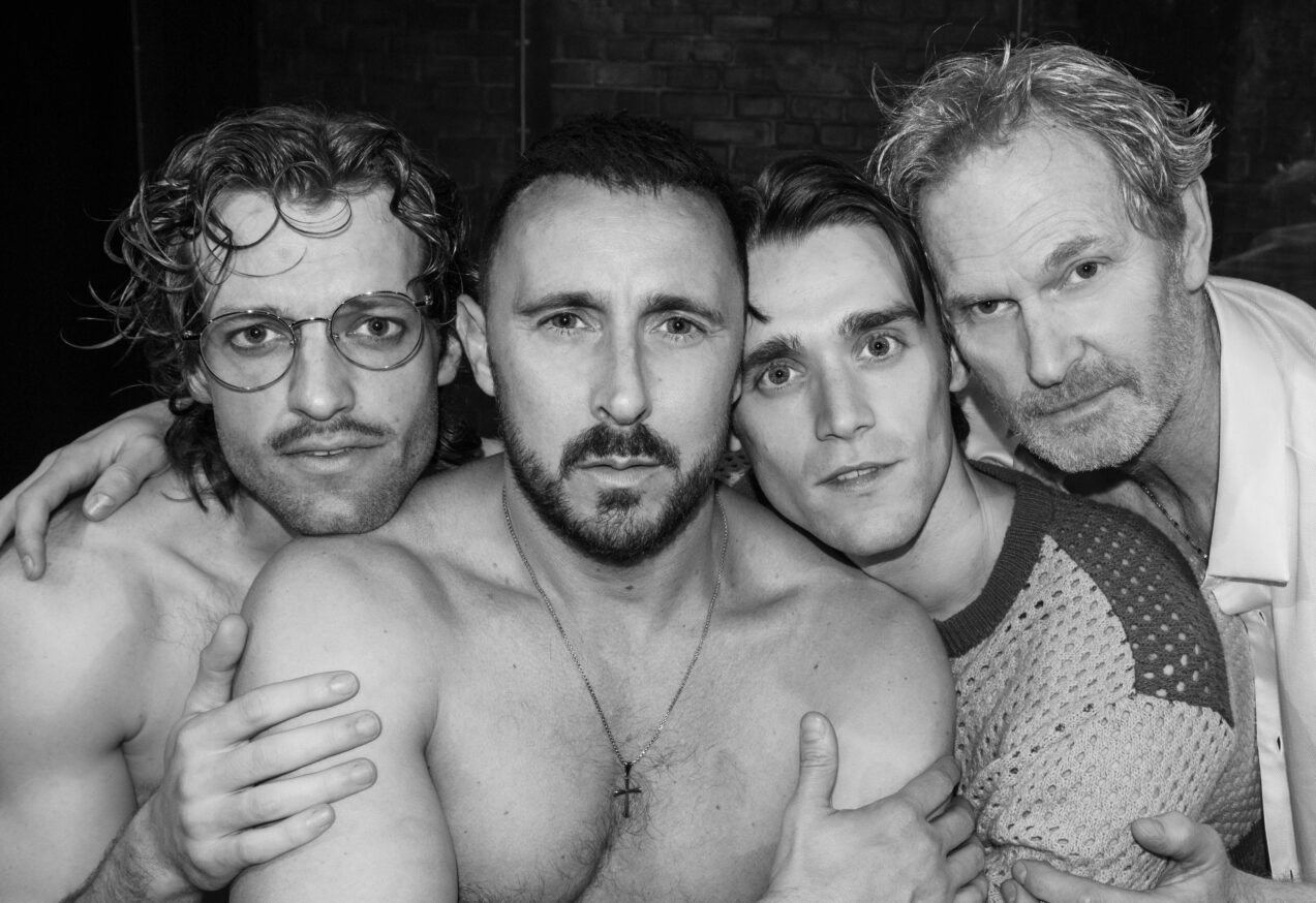 Photos of "on-stage eye candy" in Fucking Men at Waterloo East, running to 4 May 2025